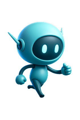 Personagem robô da seção de chatbot